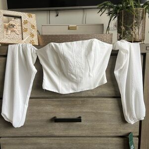 Wild Fable White Textured Blouse